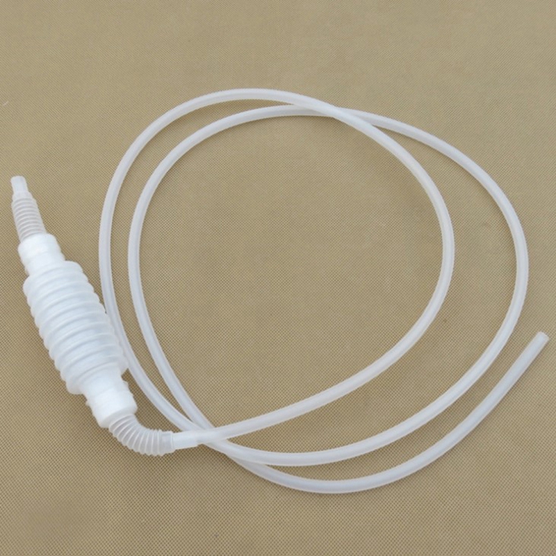 2 Meter Syphon Tube Hand Fuel Pump Gasoline Siphon Hose Gas Oil Water Fuel Transfer Siphon Pump for Water Gasoline Liquid Home B