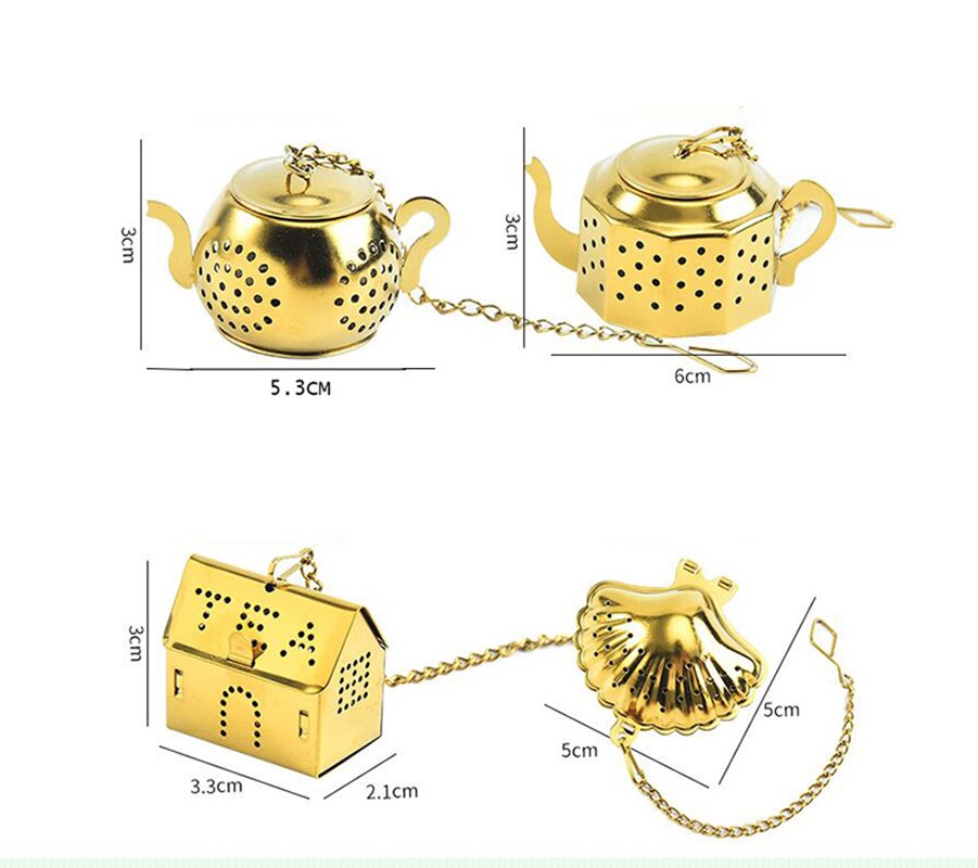 Stainless Steel Tea Infuser Shaped Tea Infuser Kitchen Tea Set Accessories Tea Ball Spice Flower Tea Strainer Herbal Strainer