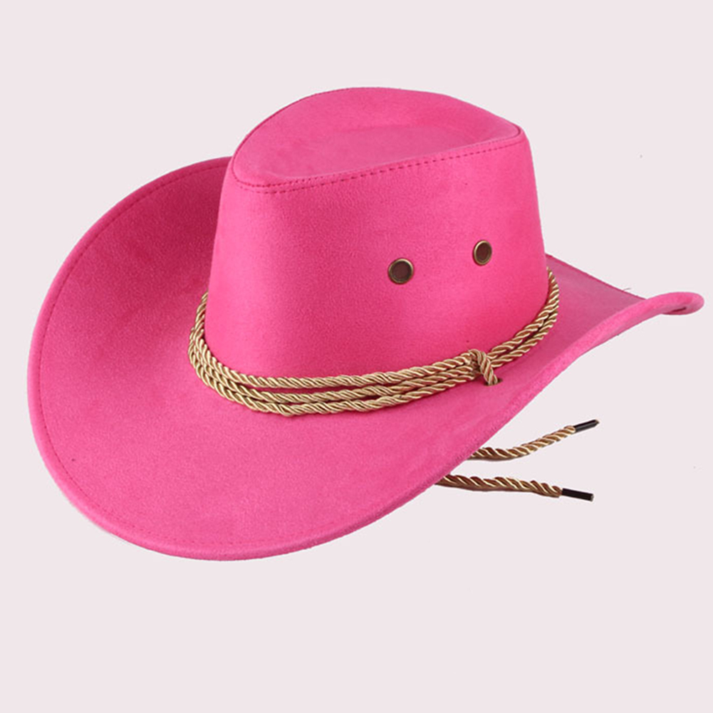 Sombrero de vaquero occidental plegable protector solar amplio borde Artificial de verano de cuero