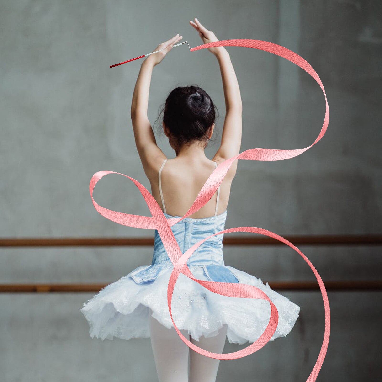 5Pcs Rhythmic Gymnastics Ribbons Portable Dancing Ribbons Party Ribbons