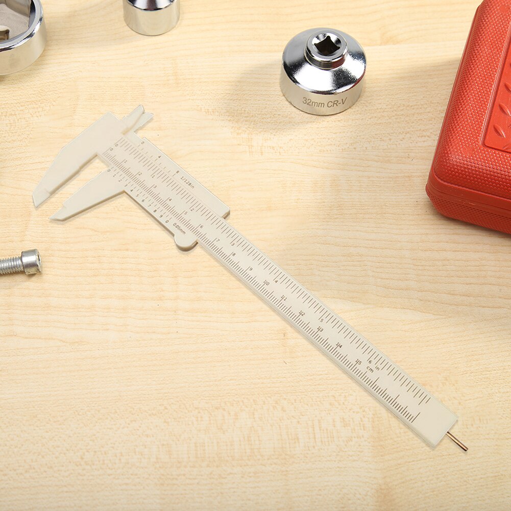 Herramientas de medición de límite de altura, calibrador Vernier de doble escala de 0-150mm, Mini reglas plásticas de medida deslizante