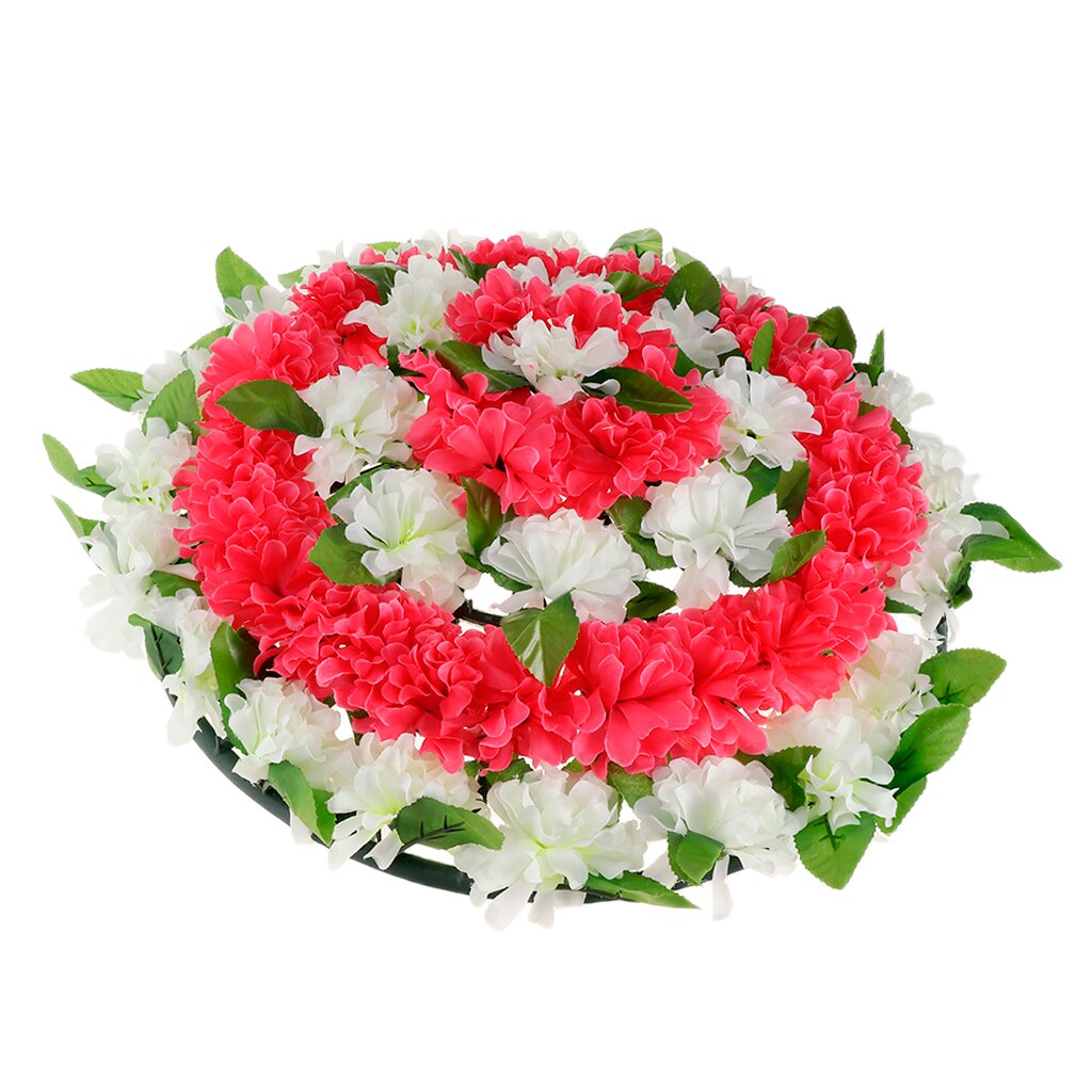 Artificial Wreath Chrysanthemum Funeral Headstone Cemetery Arrangements Memorial Grave Flower: 1