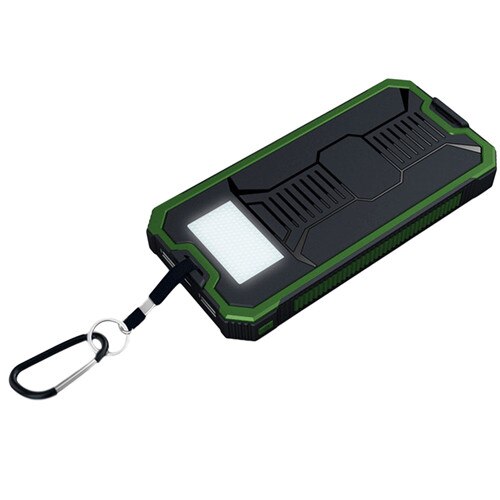 80000Mahsolar Opladen Power Bank Snel Opladen Externe Batterij Oplader Outdoor Waterdichte Power Bank: green
