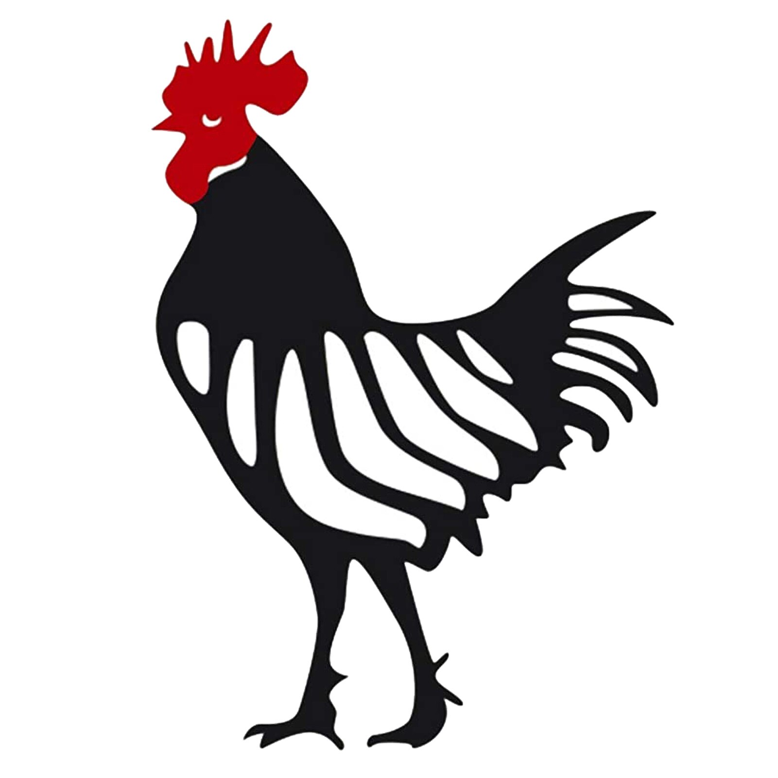 Metal Sculpture Carved Metal Rooster Yard Garden Decoration Furnishing Articles Artwork Home Decor Animal Craft Metal Art: cock