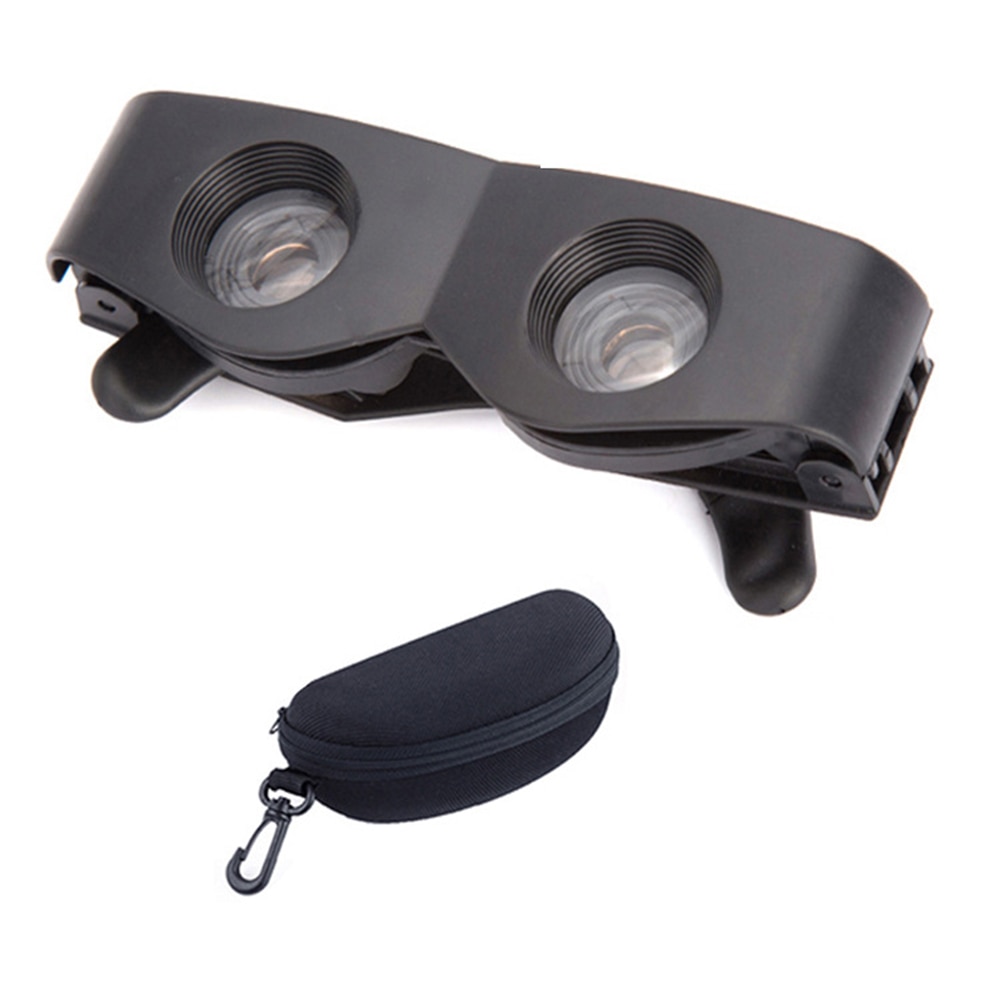 Portable Fishing Telescope Glasses Style Binoculars 6X Magnifier Adjustable Eyewear with Storage Case