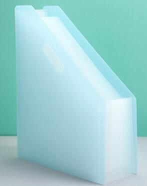 1pc a4 multicamadas pasta pode ser vertical portátil órgão pacote estudante saco de desktop suporte papel teste grande caixa cesta arquivo dados: Azul