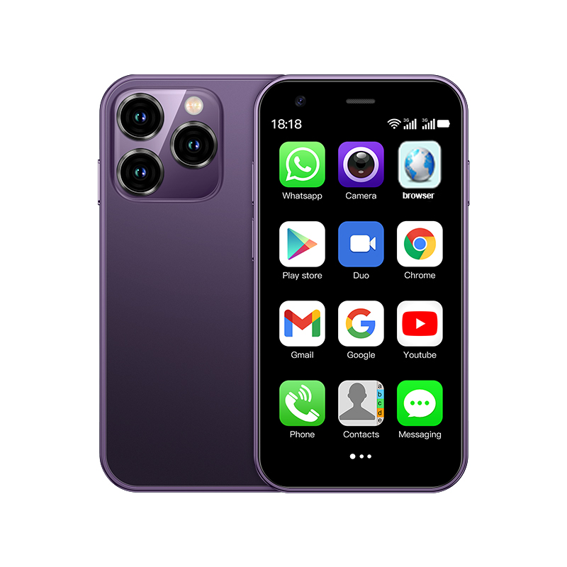 Servo 15se 3.0 "display hd pequeno smartphone android 8.1 3g wcdma duplo sim 2gb + 16gb 1000mah play store mini telefone móvel tipo-c: Preto