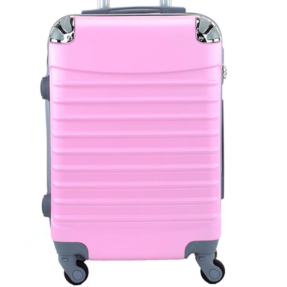 Maleta de viaje mediana 24 pulgadas 4 ruedas giratorias 360 grados 65cm x 40cm x 25cm: Rosa