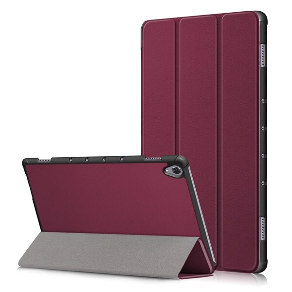 GLIGLE Magnet leather Case Cover for Huawei MediaPad M6 10.8 tablet shell +Screen film+touch pen: wine red