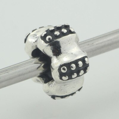 Authentic 925 Sterling Silver Spacer Stopper Heart Flower Bead Charm Fit European Style 3mm Bracelet Jewelry: TBS219-5