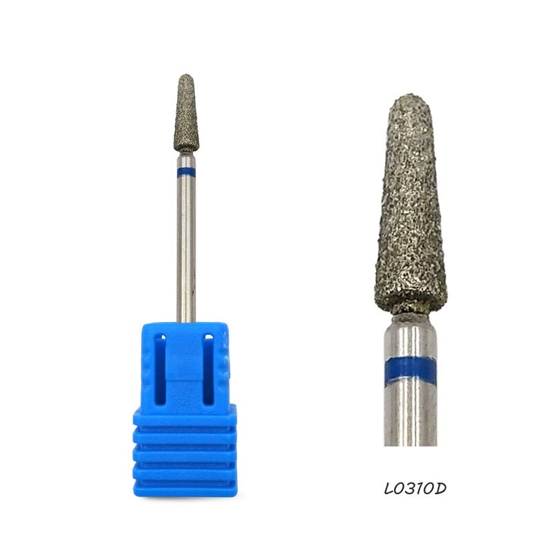 HYTOOS stożek diamentowe wiertło robić paznokci 3/32 "obrotowy rzep manicure frezy narzędzia robić Pedicure akcesoria robić wiertarki elektrycznej paznokci młyn-H0210D: L0310D