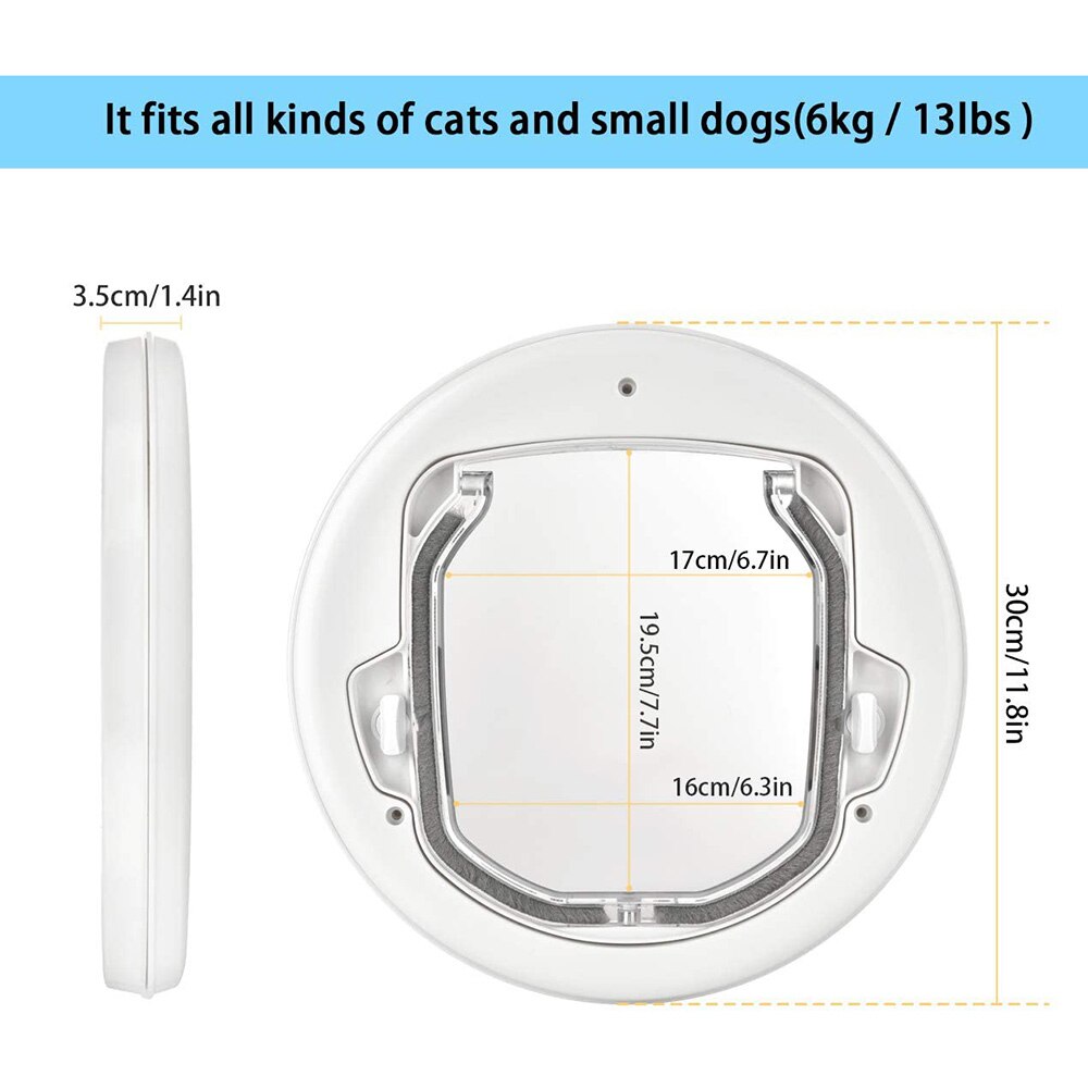 pet flap round glass door cat puppy door hole small pet door can control the direction of entry and exit pet door