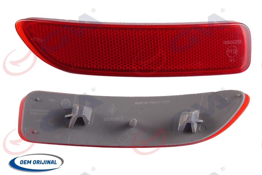 Voor Dacia Dokker Achterbumper Reflector 8200751779 - 8200751778 Rechts Links Auto Accessoires Onderdelen Reflecterende Strips: Left Driver
