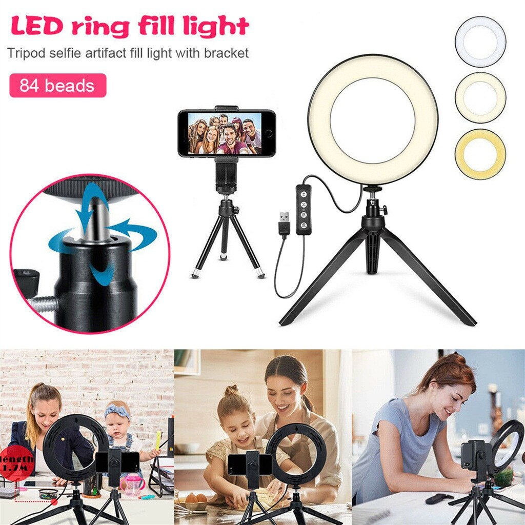 STARSHINE Ring Licht Live Professionelle füllen licht lampe ziehen um Ring licht Schreibtisch machen-hoch lampe LED licht Band Selfie telefon stehen