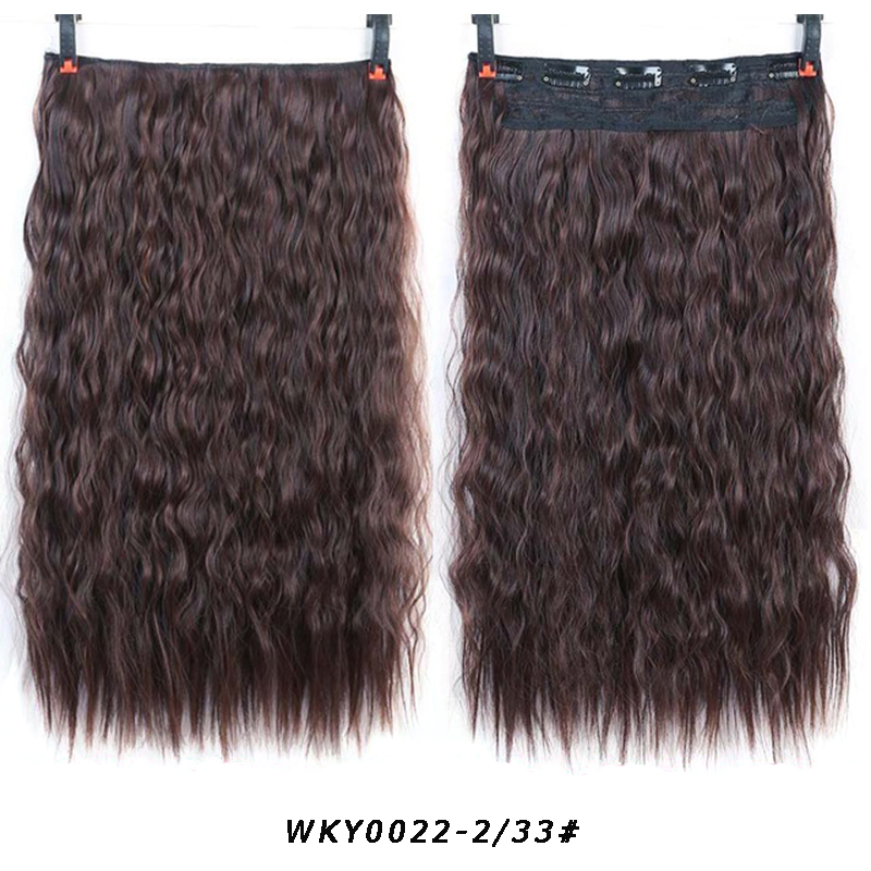 XUANGUANG Lange natuurlijke krullend hair extensions zwart bruin synthetisch haar extensions: 2-33