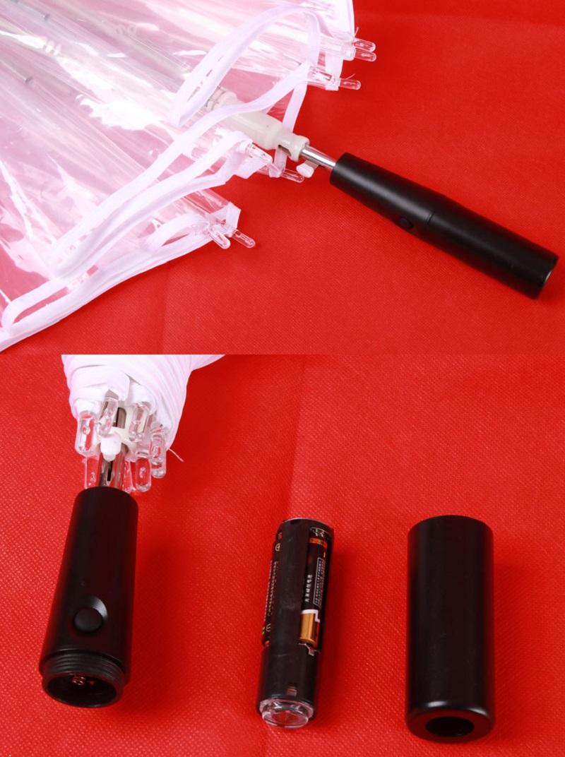 outdoor transparent umbrella lights clearance wedding decoration dome shape Long-Handle Automatic umbrella