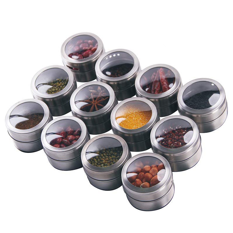 Ensemble de pots à épices magnétiques | Pot à épices en acier inoxydable, conteneur de stockage d'épices, poivre, Sprays d'assaisonnement, outils de cuisine, directe