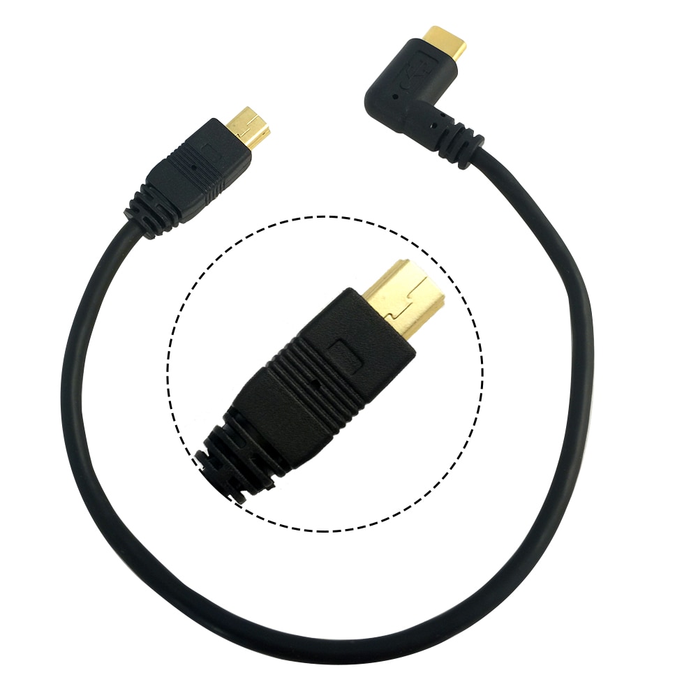 Mini Usb Kabel 5 Pin Male Naar Male Usb 3.1 Type C Naar Mini Otg Datakabel Adapter Converter Opladen kabel Lengte 25 Cm