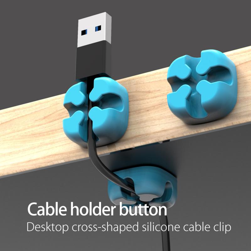 Cavo di Dati Del Telefono Mobile Organizzatore Silicone USB Cavo Avvolgitore Desktop Ordinato di Gestione Pinze Cavo di Supporto per il Mouse Cavo Delle Cuffie