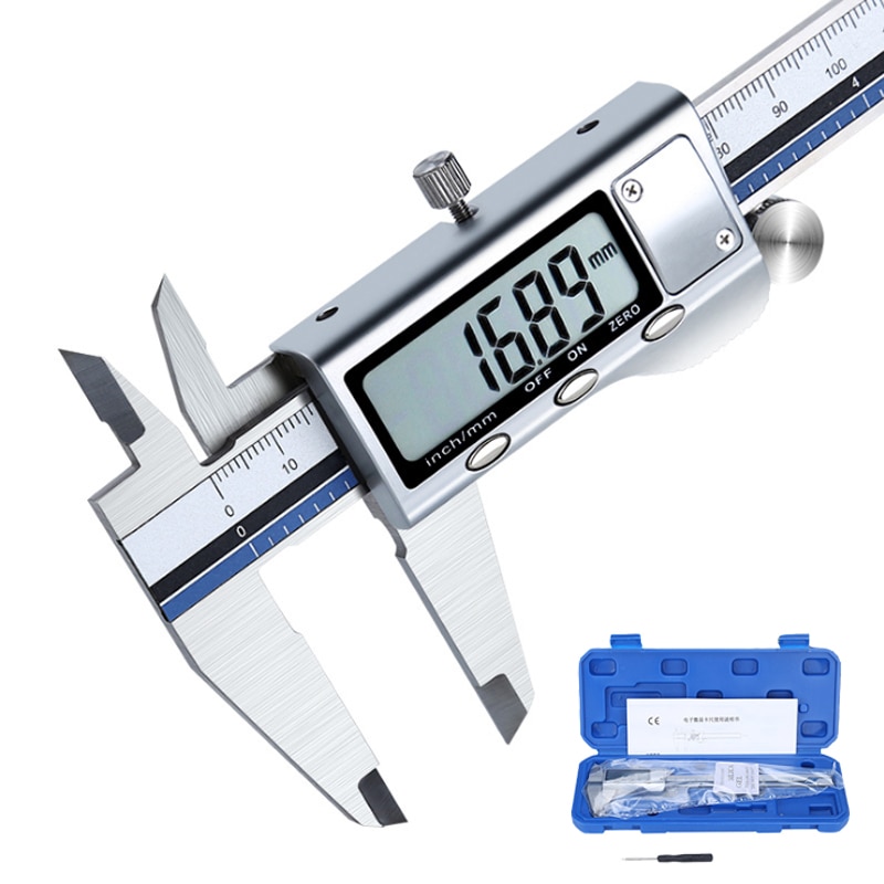 Rustfritt stål digital all metall vernier caliper elektronisk kaliber pachometer måling vektstang kalibrator måler
