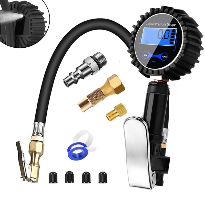 3-in-1 Deflator &amp; Tire Inflator with Pressure Gauge Portable 200PSI Digital Tire Pressure Gauge Air Compressor Accessory
