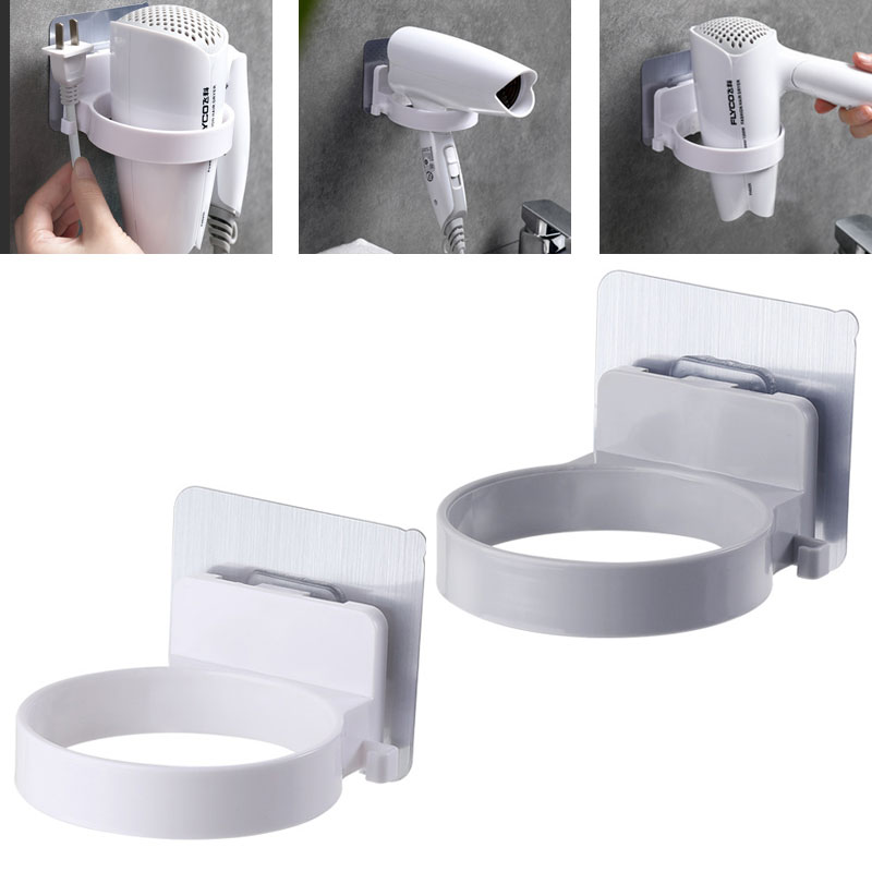1Pc Föhn Houder Plank Opslag Muur Gemonteerde Haardroger Rack Organizer Abs Badkamer Armatuur Hardware Home Toilet Accessoires