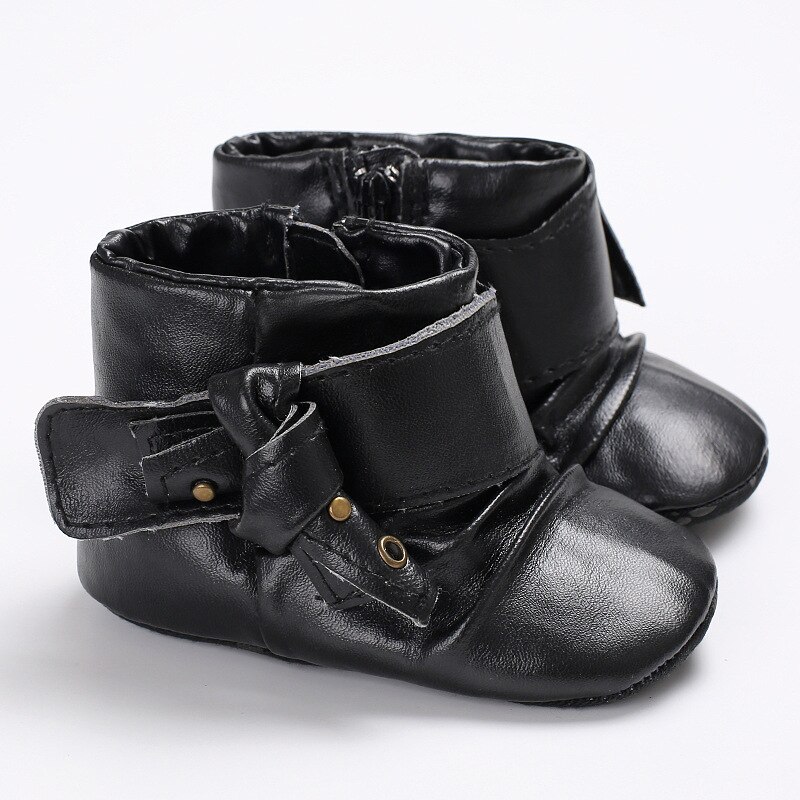 Inverno quente do bebê da menina sapatos de couro do plutônio rendas-up sapatos de pele macia prewalker andando da criança do bebê meninos sapatos botas de inverno para o bebê