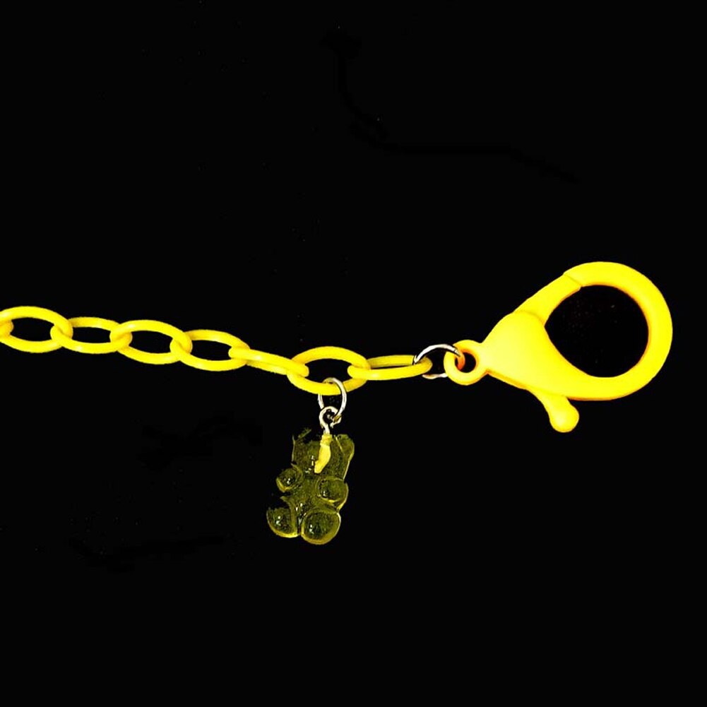 Candy Beer Handgemaakte Regenboog Kralen Vrouwen Girl Candy Kleur Kralen Masker Ketting Met Glazen Lanyard Anti-verloren Anti-strike