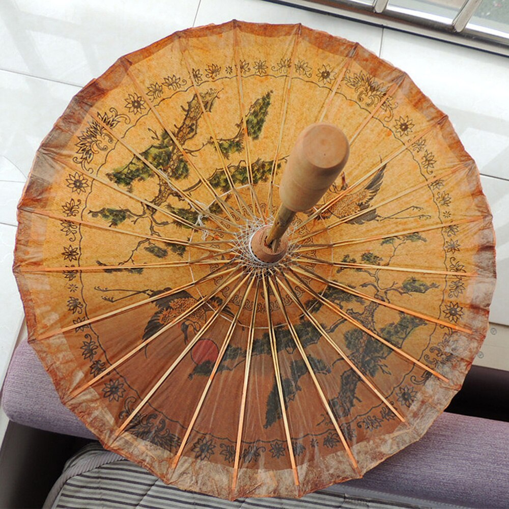 Oilpaper Umbrella Classic Hand-Painted Oil-Paper Umbrella Decorative Umbrella Oiled Paper Umbrella Craft Bar Store Tearoom Decor
