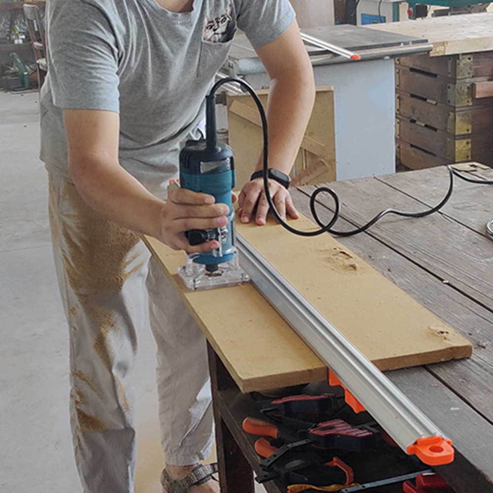 Pince de planche de bois de 90cm pour scie rabattable, scie circulaire électrique, Machine de découpe, règle de guidage, fixation de Clip, outil de travail du bois