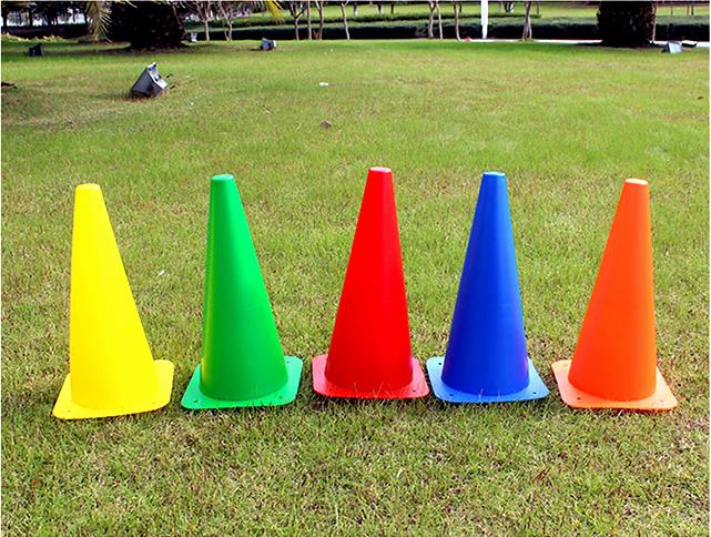 Football 32cm logo bucket obstacle basketball training equipment Taekwondo training traffic ice cream bucket 12 inches