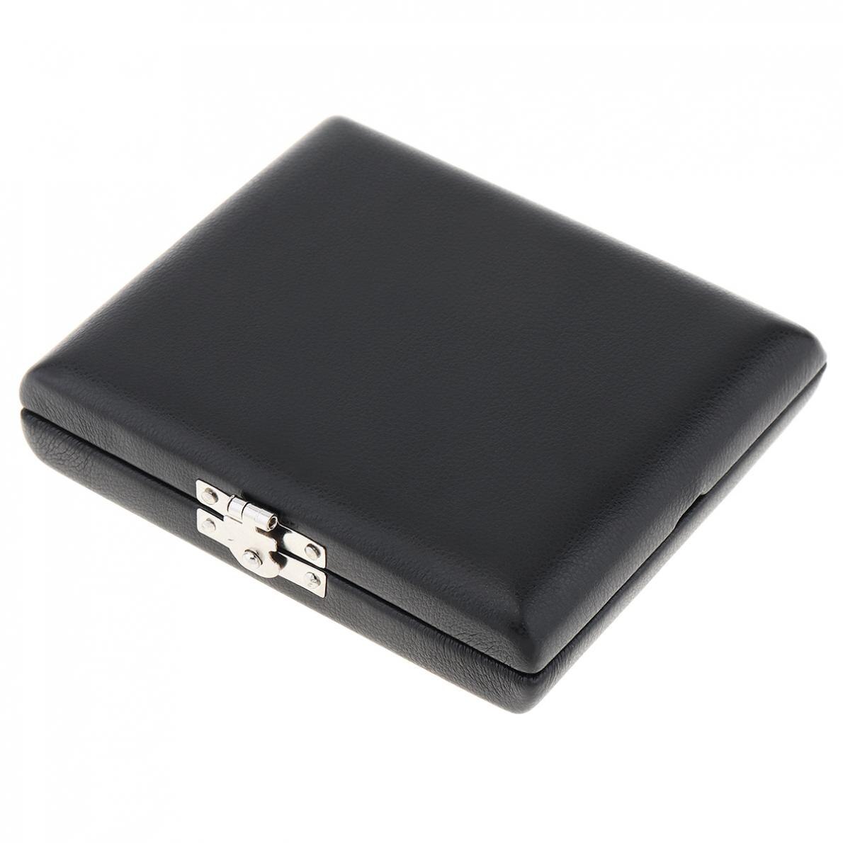 Black Leather Oboe Bassoon Reed Storage Case Box with Vent Holes for 6 Reeds Clarinet Oboe Reeds Box