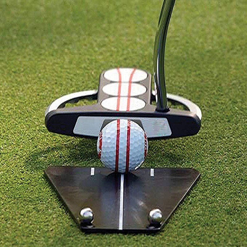Golf sæt spejl træning justering bærbar indendørs / udendørs spejl golf hjælp justering værktøjer lægge vejledning golf tilbehør