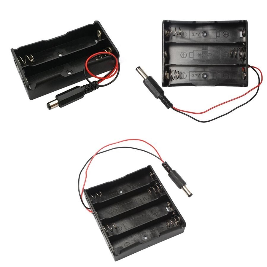Power Bank 18650 Batterij Houder Plastic Batterij Houder Storage Box Case Voor 2X3X4x18650 Met DC5.5 * 2.1 Mm Stekker