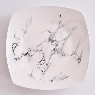Vajillas ceramica platos de cer mica advanced texture marble grain plate Nordic stone plate home marble tray: 23cm 9inch / 8 inches