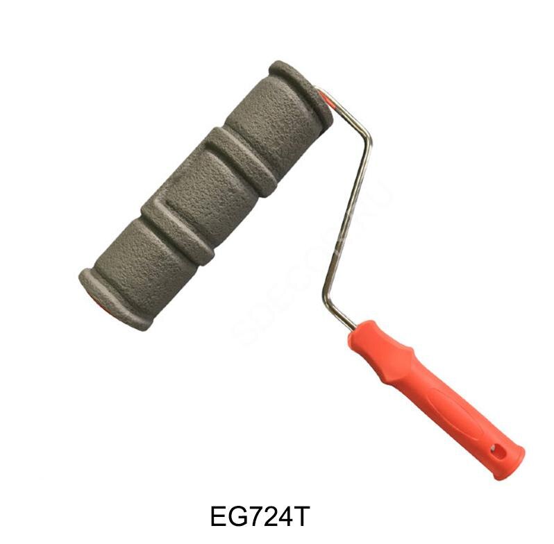 Pattern Paint Roller 10 inch Environmental Protection Stamp Decorative Cylinder Imitate Leather Texture Tools: EG724T  10 inch