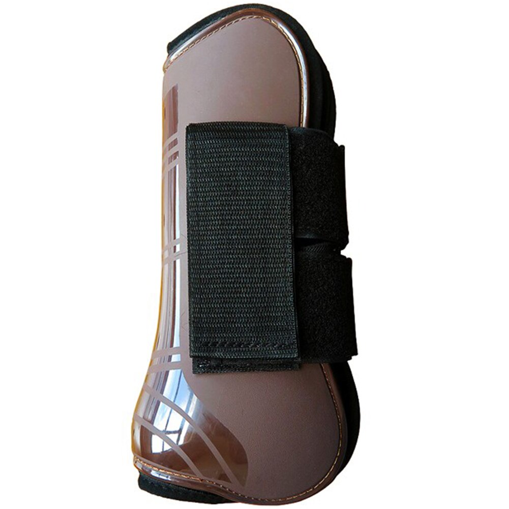 4Pcs Jumping Training Equestrian Equipment Protective Gear Leg Guard Shock Absorbing PU Shell Horse Tendon Boot Sports Outdoor