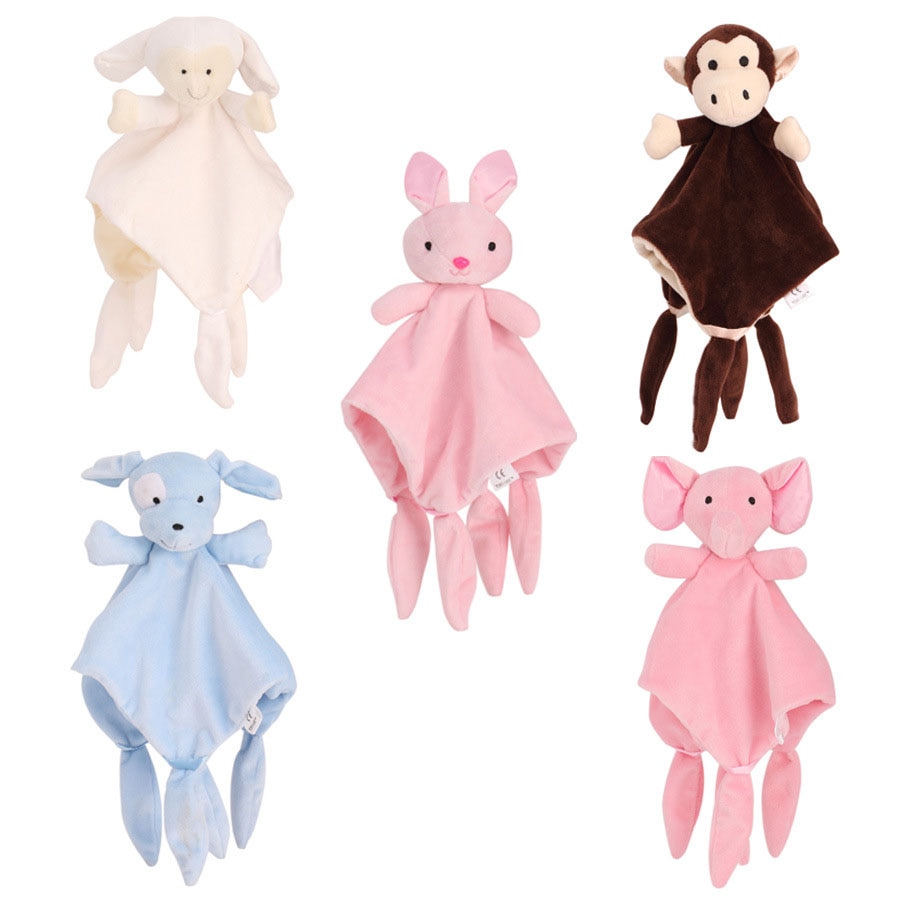 Soft Appease Towel Baby Toys Soothe Reassure Sleeping Animal Blankie Rattles comforter plush Bebes Toys Doll baby towels newborn