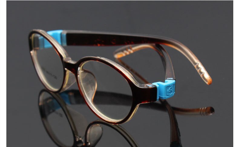 Detachable Rubber Leg Kid Glasses Eyeglasses Kids Frames Optical Eyewear for Children No Screw Safe TR Food Grade Myopia Lense: C8