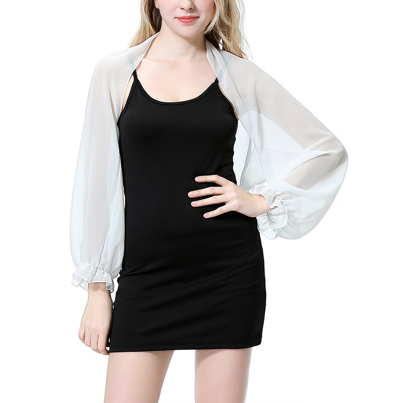 Summer Breathable Arm Cover Solid Color Chiffon Comfortable Air Conditioner Women Simple Long Sleeve Thin Arm Cover Blouse: White