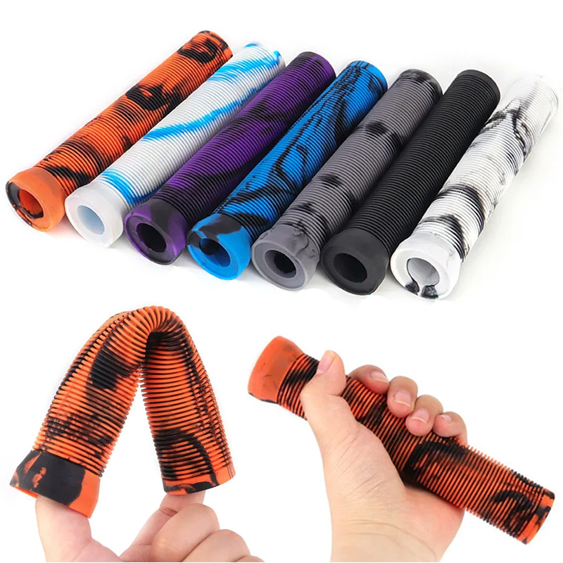 165mm Fahrrad Lenker Lange Griffe Stoßfest Roller Fahrrad Manschetten Gummi Anti-Slip MTB Griff Abdeckung Weiche Stulpen Radfahren teile