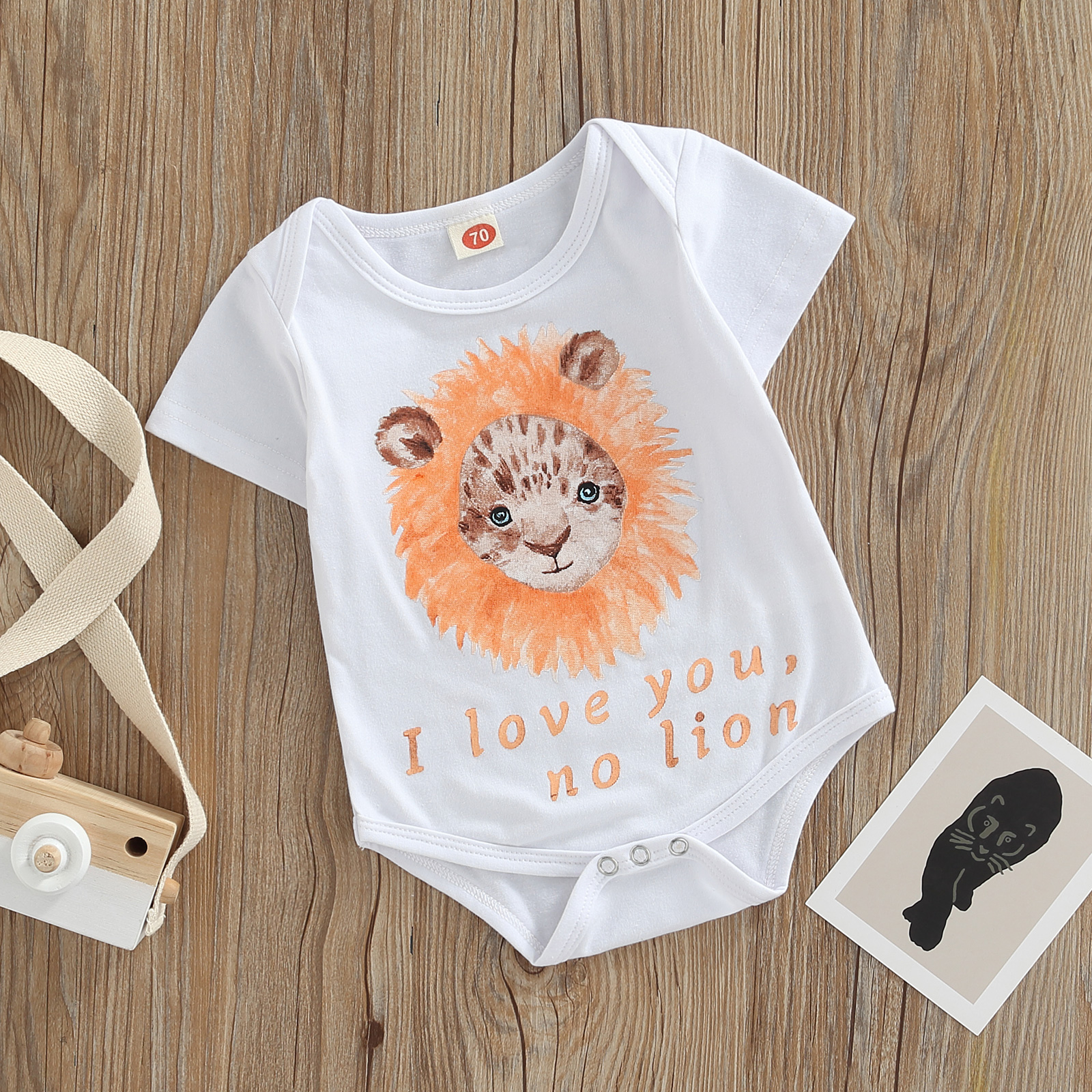 Summer Baby Boys Girls pagliaccetti Toddler Kids Playsuit tute Cotton Infant Cartoon Lion stampato vestiti per bambini