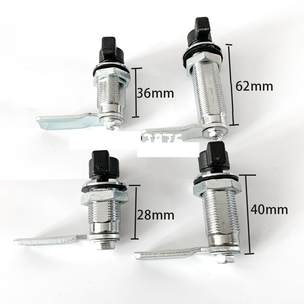 XJJ-MS714-2 Elektrische Kast T-Handvat Turnkey Lock Ms722 Ijzeren Plaat Schakelaar Kastdeur Double Wing Lock: Goud