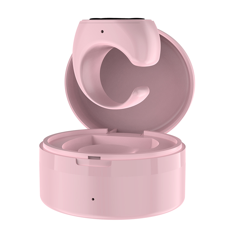 For TikTok Ring BT Remote Control with Charging Box Fingertip Selfie Video Controller Automatic Page Turner Browsing For Phone: Pink