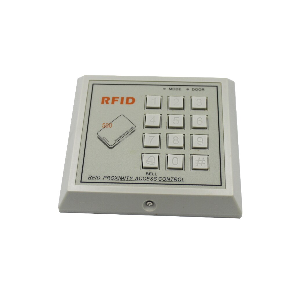 125Khz RFID Keypad Access Control System Device Machine RFID Card Reader Door Lock System 500 users: A06 125khz ID