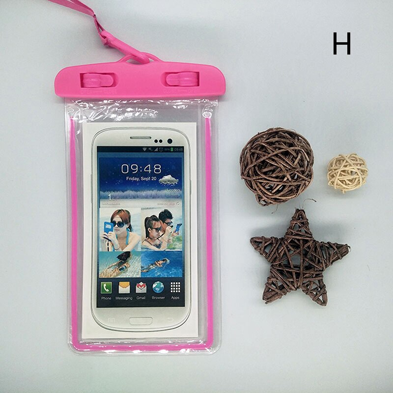 L'été Lumineux Pochette Étanche Natation Gadget Plage Sac Étanche Housse De Téléphone Camping Ski Pour Le Téléphone Portable: H