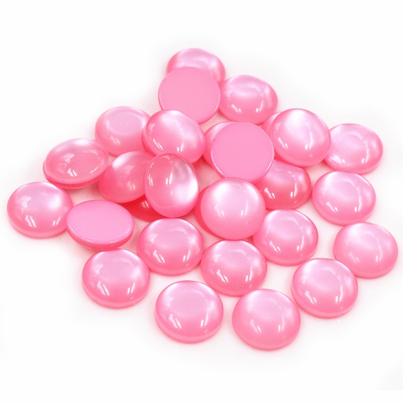 Nueva 40 Uds 12mm camafeo de resina con parte posterior plana de colores mezclados: G6-35