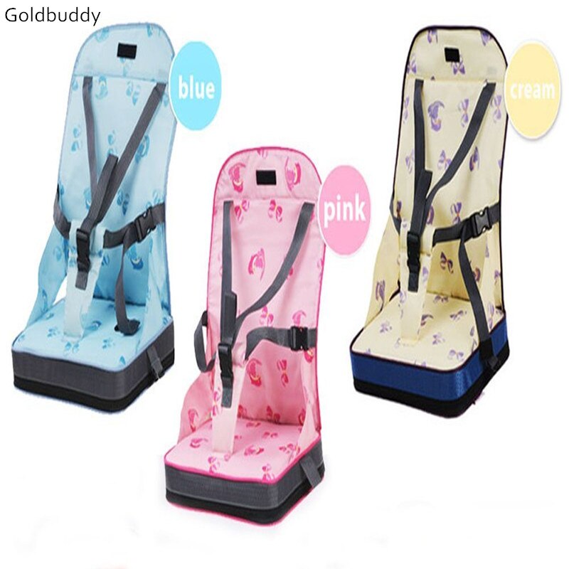 Asiento elevador portátil para bebé, silla de seguridad para viaje, con asistente de compras, 3 colores