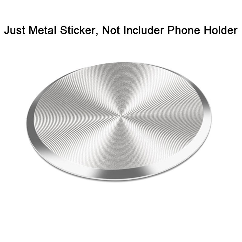 Plating Metall Platte für Magnetische Auto Telefon Halter Aluminium Legierung Aufkleber auf Auto Halterung Telefon Halter für iPhone 12 Samsung xiaomi: Silver