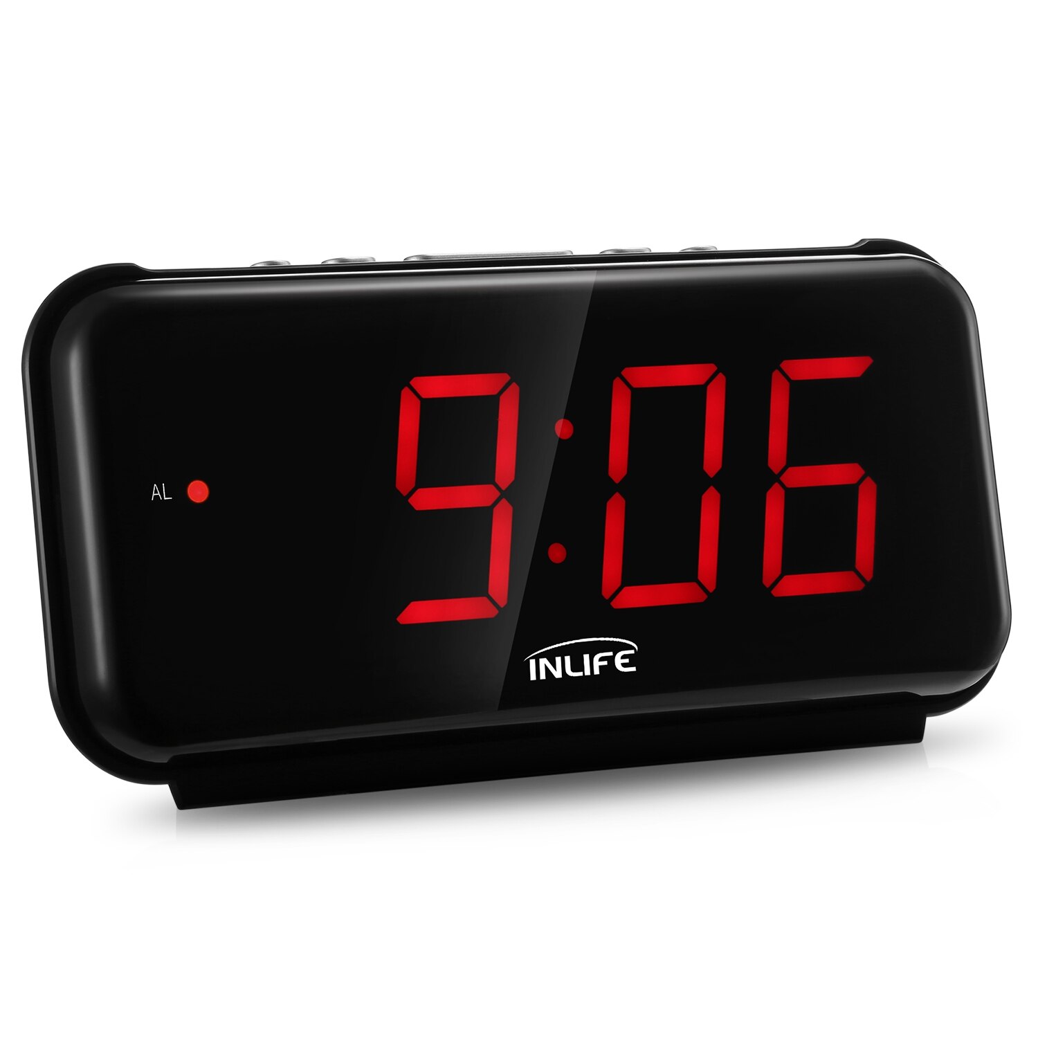 6.5-inch Large Screen Big Snooze Button Red LED Digital Bedside Alarm Clock
